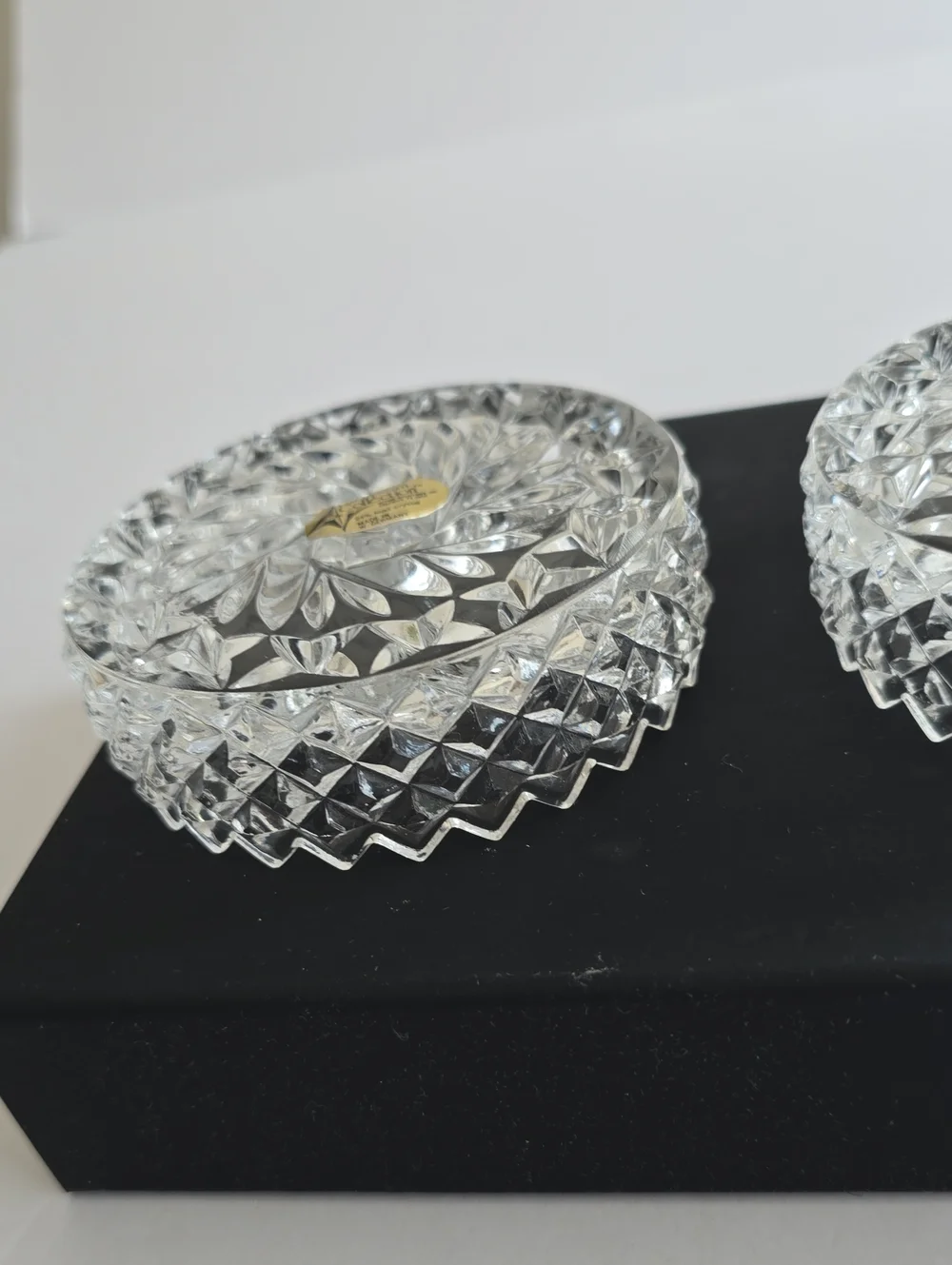 Vintage The European Collection Set Of 2 Crystal  Coasters Bowls Germany